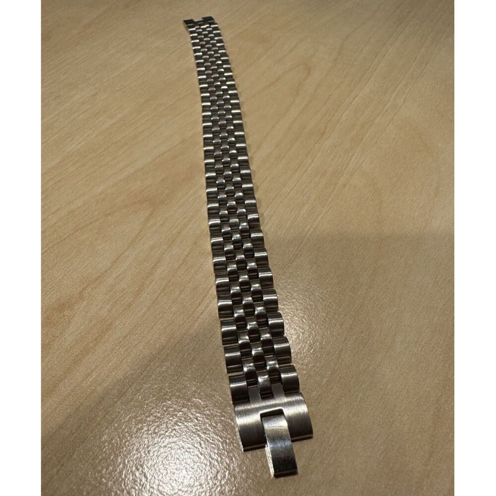 Men’s Stainless Steel Jubilee Style Link Bracelet Silver Tone Watch Band 8 Inch